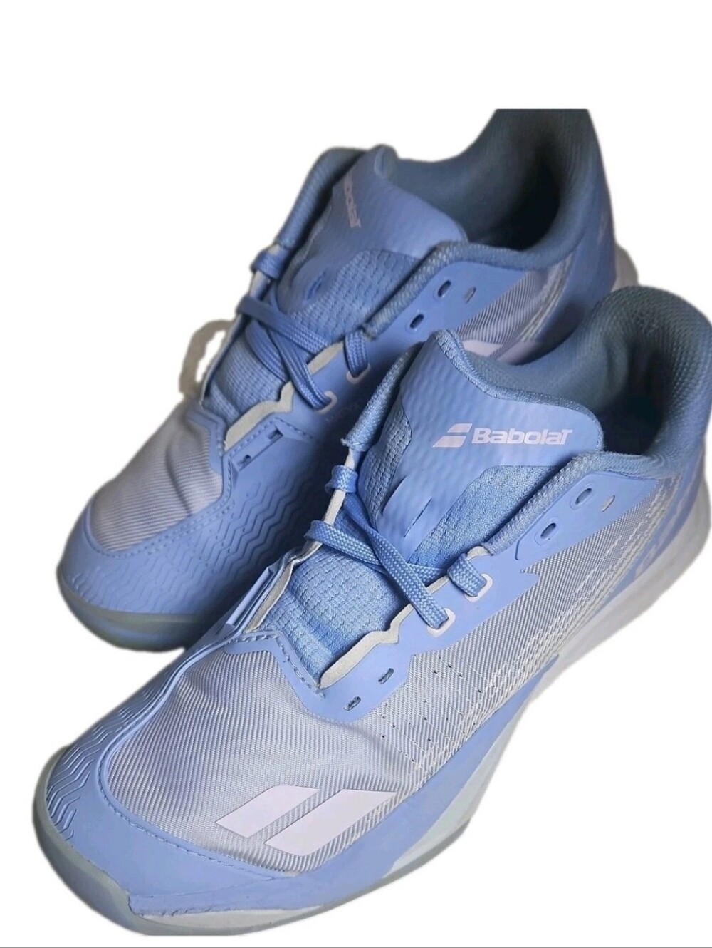 Babolat Jet Mach4 Women Tennis Sz8.5 Lavender Wht Court Sneaker 31S26630BItem[8E